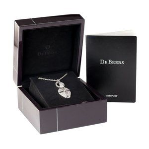 De Beers 18k White Gold Rough Diamond Yayadhama Amulet Talisman Pendant w/ Box